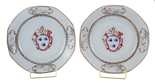 Pair Chinese Export Armorial