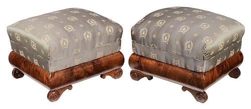 Pair Classical Figured Mahogany and