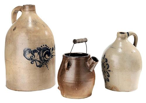 Three Stoneware Vessels: Huxston