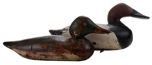 Two Vintage Painted Wooden Decoys
