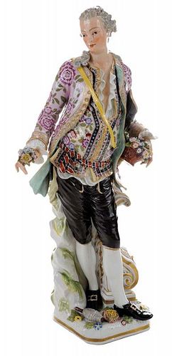 Sèvres Porcelain Figure of Man Holding