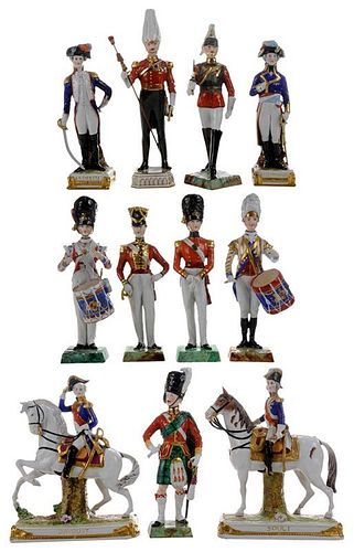 Eleven French and Scottish Porcelain
