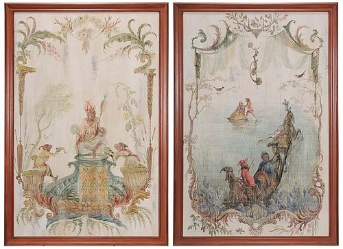 Two Decorative Architectural Panels