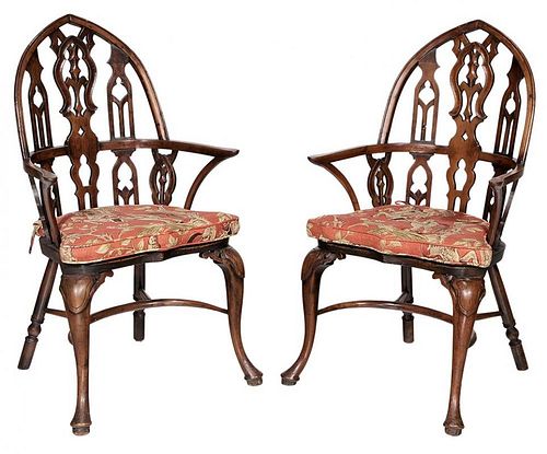 Pair George III Style Gothic-Inspired