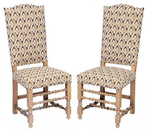 Pair French Baroque Style Beechwood
