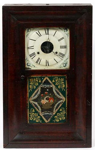SETH THOMAS MAHOGANY WALL CLOCK C. 1840