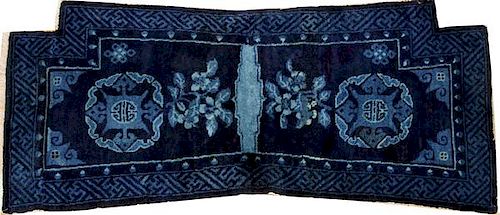 CHINESE HAND WOVEN WOOL HORSE COVER C1880