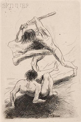 Odilon Redon (French, 1840-1916)      Cain et Abel