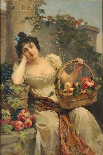 Anglo/American School, 19th Century      The Apple Gatherer