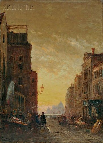 Félix Ziem (French, 1821-1911)      Market Place, Venice