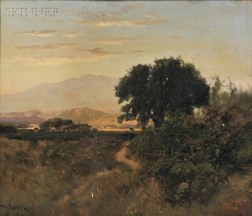 William Keith (American, 1838-1911)      Dawn in the Desert Southwest