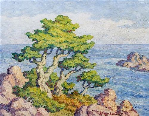 * Birger Sandzen, (American, 1871-1954), Pacific Coastline, 1950