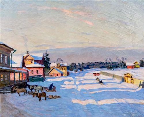 Arnold Lakhovsky, (Ukranian, 1888-1937), Paysage De Neige