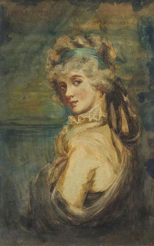 George Romney, (British, 1819-1916), Portrait of a Woman