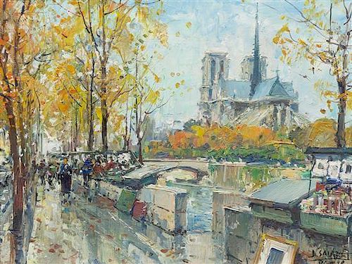 Jean Salabet, (French, b. 1900), Notre Dame, Paris