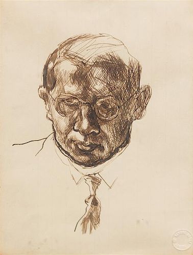George Grosz, (German, 1893-1959), Portrait of a Man