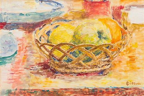 Arthur Fillon, (French, 1900-1974), Corbeille de Pommes (Basket of Apples), c. 1950