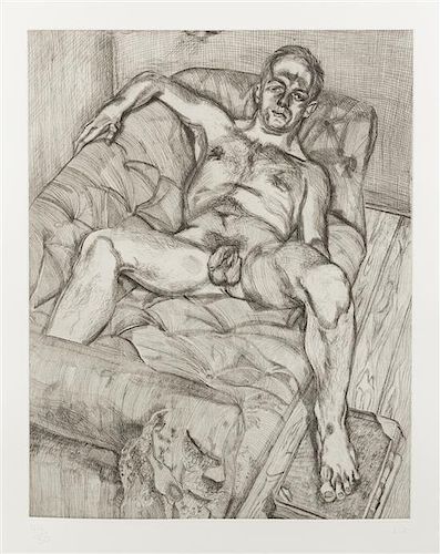 * Lucian Freud, (British, 1922-2011), Man Posing, 1985