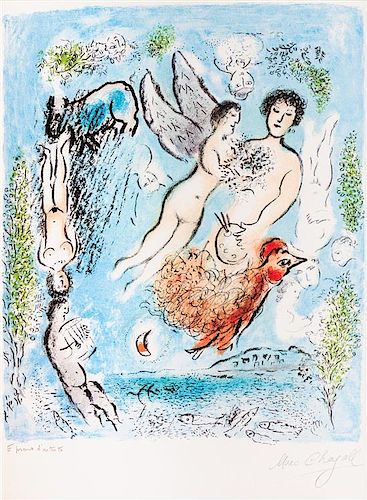 Marc Chagall, (French/Russian, 1887-1985), L'Ile de Poros, 1980