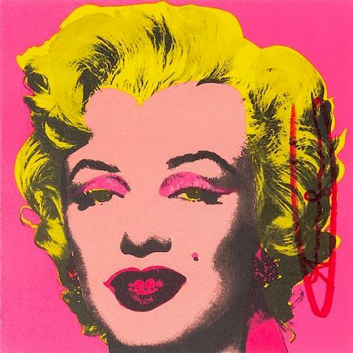 Andy Warhol, (American, 1928-1987), Marilyn (Castelli Graphics Invitation), 1981