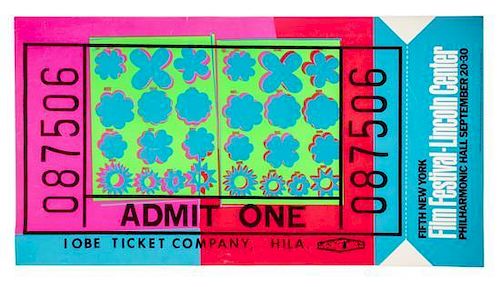 Andy Warhol, (American, 1928-1987), Lincoln Center Ticket, 1967