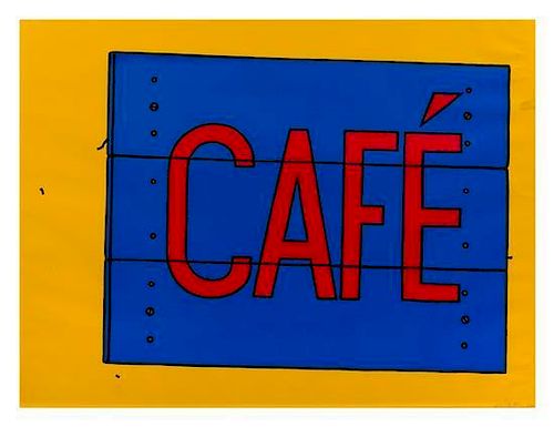 * Patrick Caulfield, (British, 1936-2005), Cafe, 1968