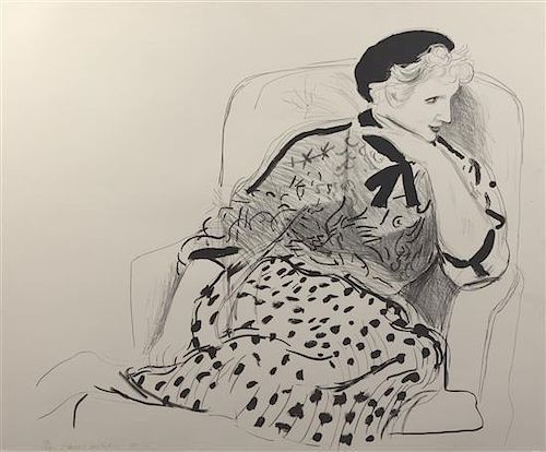 * David Hockney, (British, b. 1937), Celia in an Armchair, 1980