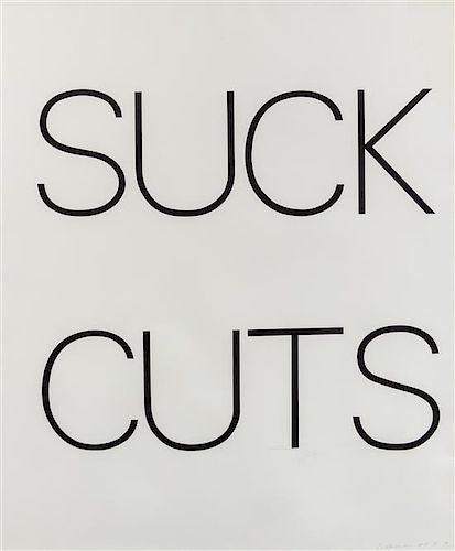 Bruce Nauman, (American, b. 1941), Suck Cuts, 1973