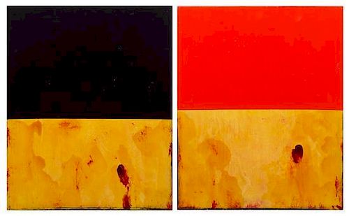 Ford Beckman, (American, b. 1952), Salvation Painting: At the foot of the Cross: To God Be The Glory, 2004 (a pair of works)