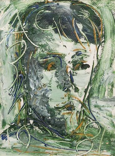 Anatoly Zverev, (Russian, 1931-1986), Untitled (Head), 1981
