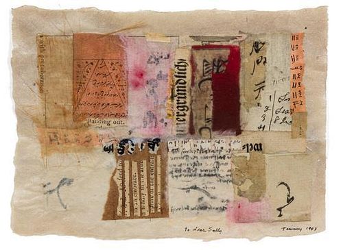 Lenore Tawney, (American, 1907-2007), Untitled (To Dear Sally), 1983