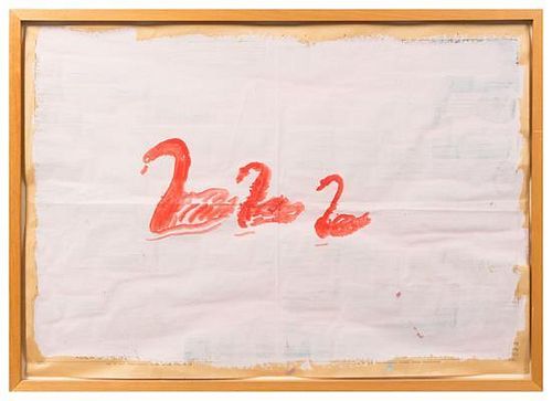 * Paul Thek, (American, 1933-1988), Three Red Swans, c. 1971