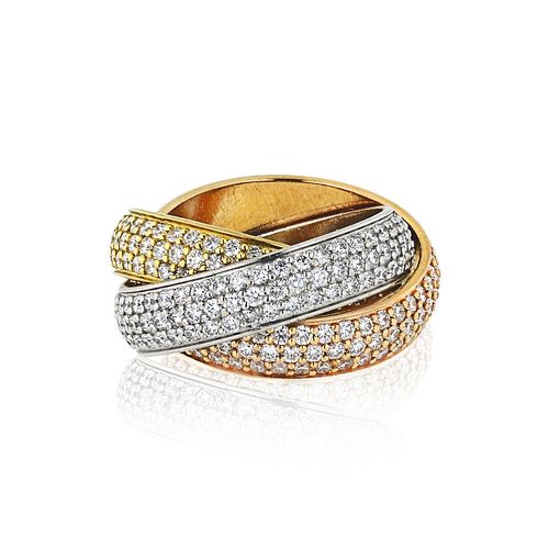 Cartier Trinity 4.64cts All Diamond Ring 