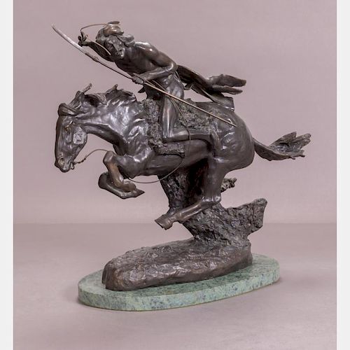 After Frederic Remington (1861-1909) The Cheyenne, Bronze,
