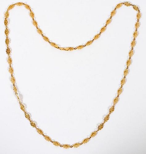 ISRAELI 14KT YELLOW GOLD LINK NECKLACE