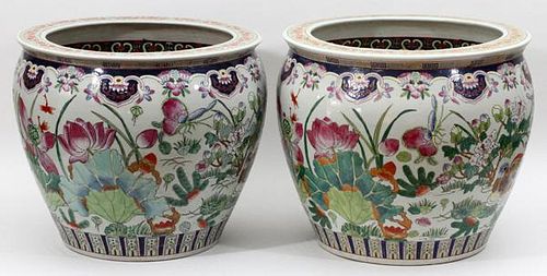 CHINESE PORCELAIN PLANTERS PAIR