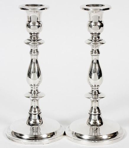 ELLMORE SILVER CO. STERLING WEIGHTED CANDLESTICKS
