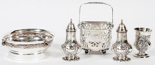 ENGLISH & AMERICAN STERLING TABLEWARE 5 PIECES
