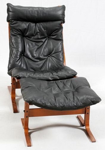 INGMAR RELLING FOR WESTNOFA LOUNGE CHAIR W/ OTTOMAN
