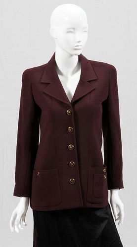 CHANEL BOUTIQUE BROWN WOOL JACKET