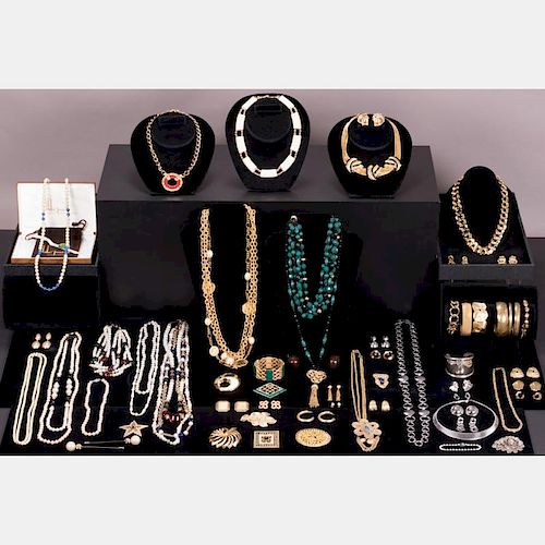 A Miscellaneous Collection of Costume Jewelry, c. 1980s,