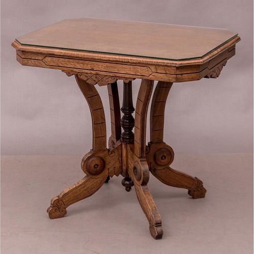 An Eastlake Style Walnut Table, 19th/20th Century,
