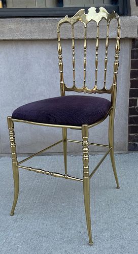 Vintage Brass Chiavari Side Chair 