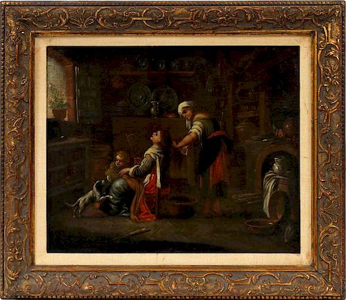 OLD MASTER STYLE OIL ON CANVAS 19TH C.