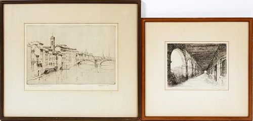 ETCHINGS C. 1930'S TWO