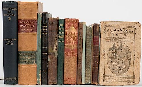 [Miscellaneous _ Antiquarian] A Dozen Nineteenth Century Books and Booklets on Gambling and Crime. Including ClergymanÍs Almanack for 1812 (Boston) w