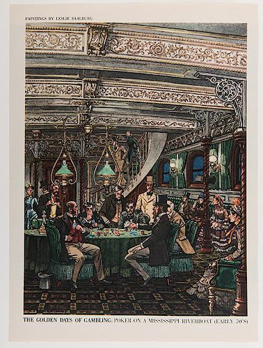 Group of 48 Gaming Prints. Various printers and dates. Wide variety of prints related to gambling, gaming, and fortune-telling. Includes a reprint of 
