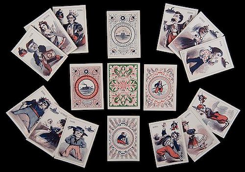 A. Dougherty Army & Navy Civil War Playing Cards. The Monitor and The Merrimac. New York