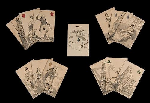 Charles Hodges Geographical Playing Cards. London