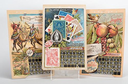 Two Price Lists. Andrew Dougherty & Russell & Morgan. The first being a catalog page advertising Russell & Morgan (ca. 1892), bearing a colorful scene